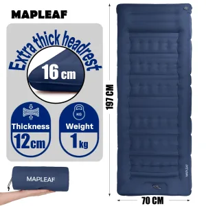 MAPLEAF Inflatable Camping Mattress Ultralight Waterproof 12cm Air Mattress Camping Sleeping Mat Inflatable Hiking Sleeping Pad