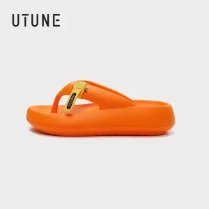 UTUNE 2026 NEW Women's Thick Sole Flip Flops - Height Increasing Platform Sandals, Lightweight Cushioned Summer Beach Slippers