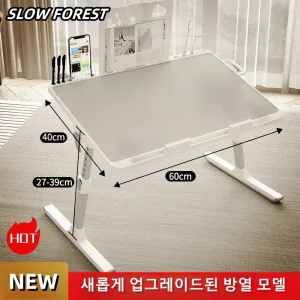 Adjustable Laptop Bed Tray Table Portable Standing Desk with Storage Drawer Foldable Lap Tablet for Sofa Comfortable Viewing