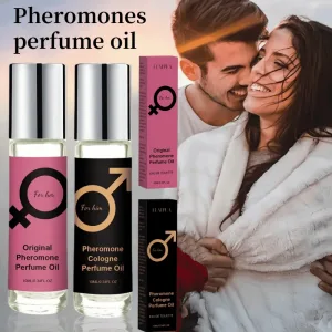 10ml Rollerball Perfume for Men and Women - Rose Musk, Lavender & Sandalwood Scents, Perfume Oil Alcohol-Free, Travel Size