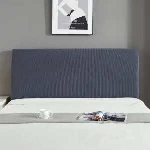 Grey Elastic Thicken All-inclusive Bed Head Cover Plain Dyed Headboard Cover Polar Fleece for Home Solid Long Back Home Textiles