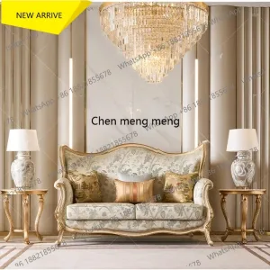 B178 High Back European Couch Fabric Reclining Villa Adults Small Living Room Sofas Double Lounge Modern Divano Letto