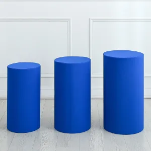 3/5pcs Plinth Stand Cover Elastic Pedestal Column Cylinder Covers Cylinder Spandex Stand Covers for Birthday Wedding Decoration