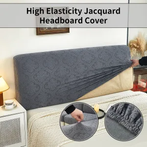 Royal Floral Jacquard Headboard Cover - Stretchable, Pet-Proof, Washable, Easy Install, All-Season Decorative Protector