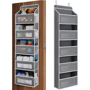 1pc Door Storage Device 5-Layer Camping Car Storage Device, Toy Diaper Bedroom Closet Wall Mounted Door Hanging Storage Device