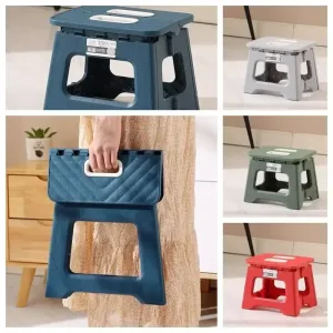2025 Lightweight Folding Step Stool Multi Purpose Handheld Thickened Footstool* Non-Slip Plastic Small Benches Kitchen &#