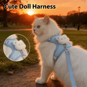 Summer Cute Animal Harness Leash Set Breathable Anti-Lost Dog Chest Straps Cartoon Adjustable Pet Walking Harnesses Lead Pet