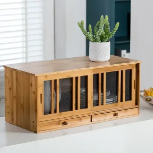 Nordic Solid Wood Kitchen Cabinets for Kitchen Furniture Storage Cabinet Breathable Creative Desktop Household Upscale Sideboard