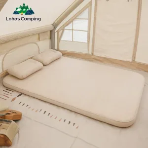 Lohascamping double Self-inflating Mattress Thick 10cm Compact Folding Camping Sleeping Bed Pad 1-2 Person Air Mat floor Tent