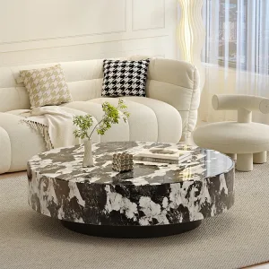 Italian Minimalist Round Marble Nesting Tables Set Luxury Coffee Tables coffee tables table basse coffee table furniture stolik