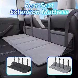 Car Rear Seat Extension Mattress Suv Skin-Friendly Flannel 4-Layer Non-Inflatable Travel Bed Universal for Traveling/Camping