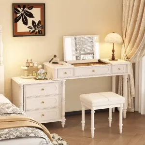 Wooden Essentials Vanity Desk Drawers European Room Stuff Makeup Dressing Table Adult Cabinet Coiffeuse De Chambre Furnitures