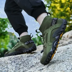 Hiking Shoes for Man Outdoor Comfortable Breathable Mesh High Top Boots Mountaineering Woman Quick Drying Leisure Travel Sneaker