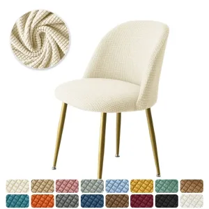 1PC Polar Fleece Duckbill Chair Cover Elastic Small Stool Slipcovers Single Low Back Dining Chairs Covers Seat Cover Home Decor