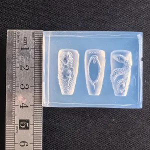1 Pcs 3D Snake Girl Nail Silicone Carving Mold Snake DIY Nail Decoration Art Nail Beauty Charm Silicone Nail Mold Nails Products