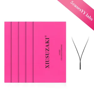 XIUSUZAKI 5 Trays/lot YY Shaped Lashes Extensions Matte Black Double Tips False Eyelashes Extensions Premade Volume Fans Lashes
