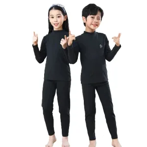 Autumn Winter Thermal Underwear Suit Girls Clothing Sets Boys Pajama Sets Baby No Trace Warm Sleepwear Candy Colors Kids Clothes