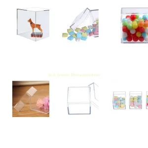 D46E Square Transparent Plastic Bead Storage Container Box for Storing Beauty Products Jewelry Accessories and Other Items