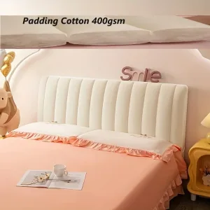 High Grade Short Plush Quilted Headboard Cover Luxury Soft Thick Velvet Bed Head Cover All-inclusive Bedside Protector Cover
