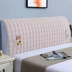 Anti-Collision Bedhead Cover All Inclusive Minimalist Bed Head Slipcover Thickened Dustproof Headboard Cover Bedroom