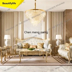 CC53 High Back European Couch Fabric Reclining Villa Adults Small Living Room Sofas Double Lounge Modern Divano Letto