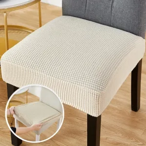 Jacquard Chair Covers Stretchy Solid Color Anti-Slip Chair Slipcovers Soft Sofa Seat Cover Living Room Restaurant Office Hotel