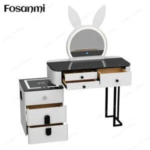 Bedroom Vanity Corner With And Storage Cabinet Modern Integrated Dressing Table With Optional Lengths Of 83 103 And 123 Cm