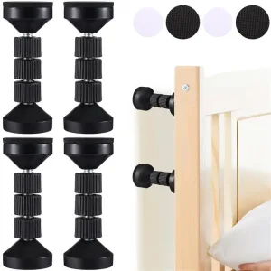 4 Pcs Furniture Fall Preventer Bed Frame Support Headboard Stabilizer Adjustable Sofa Stoppers Plastic Wall for Spacer NEW