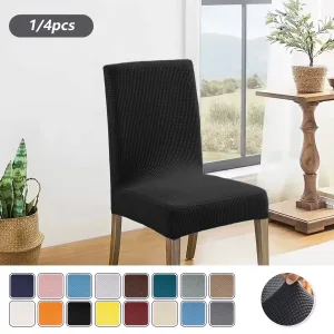 Jacquard fabric chair for family use, detachable and washable seat cover, elastic chair cover, suitable for all seasons