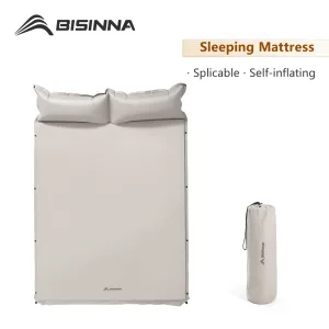 BISINNA Inflatable Mattress Outdoor Tent Camping Mats Self-inflating Mattress Spliced Air Bed Thick