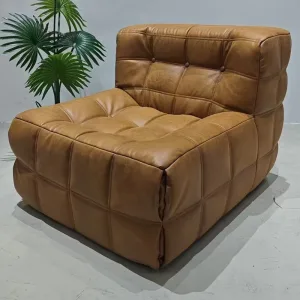 Single Seated Foam Sofa for Living Room Apartments Armless Floor Sofa Bean Bag Chairs for Adults Accent Chair Fireside Chair