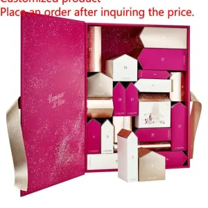 2025Wholesale Packaging Big Drawers Advent Makeup Beauty Products Blank Lashes Advent Calendar Box