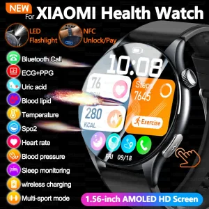 For XIAOMI 2025 New ECG+PPG Smartwatch Precise Uric Acid Blood Lipids Pressure Body Analysis Smart Watch Men BT Call NFC Watches